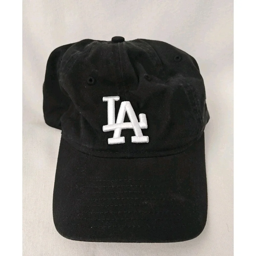 Women's New Era 9twenty MLB LA Dodgers Unstructured‎ Cotton Hat Cap Black White
